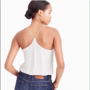 J Crew Racerback Silk Carrie Cami Size 4